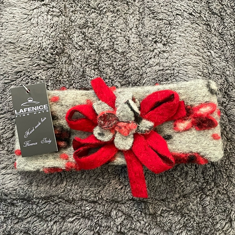 La Fenice Fine Hats Felted Wool Floral Headband